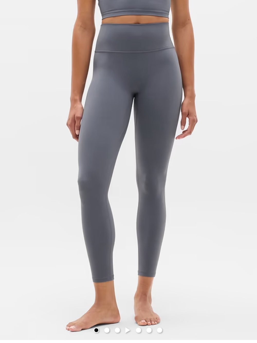 Athleta Transcend 7/8 length Ribbed High-Rise Leggings in Slate Blue